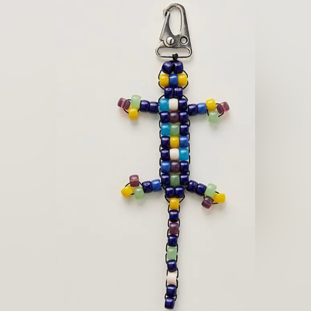 Free People I Beaded Lizard Bag Charm - multicolored..